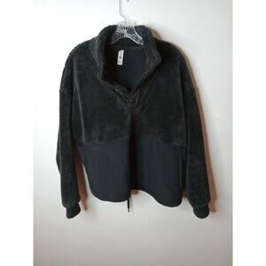 All in Motion Women's Sweatshirt Snap Front Cozy Sherpa Pullovers Jacket Size XL